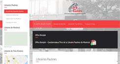 Desktop Screenshot of librairies.paulines.qc.ca